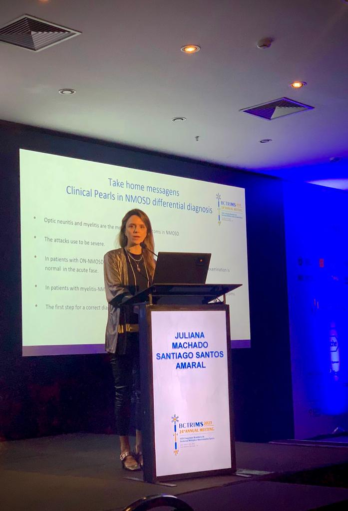 Aula sobre neuromielite óptica – 24 Congresso Brasileiro de Esclerose Múltipla e Neuromielite Óptica. São Paulo (Brasil) – 2023. Aula sobre neuromielite óptica - 24 Congresso Brasileiro de Esclerose Múltipla e Neuromielite Óptica. São Paulo (Brasil) - 2023.